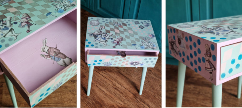 DIY stolík do detskej izby. Alica v krajine zázrakov.